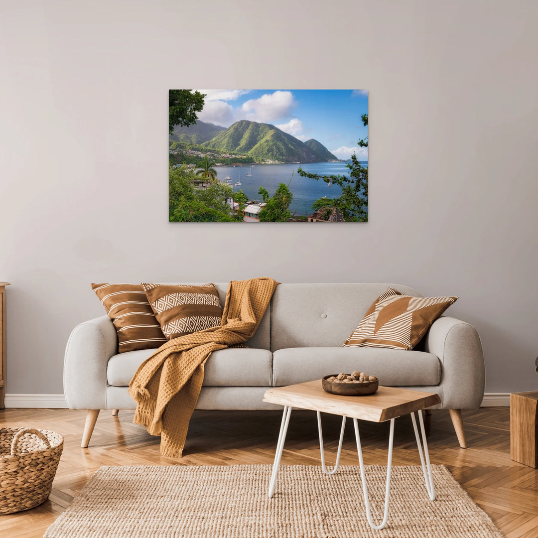 Canvas print of "A Few Seconds of Light" by Yuri A Jones, hung on a wall above a couch